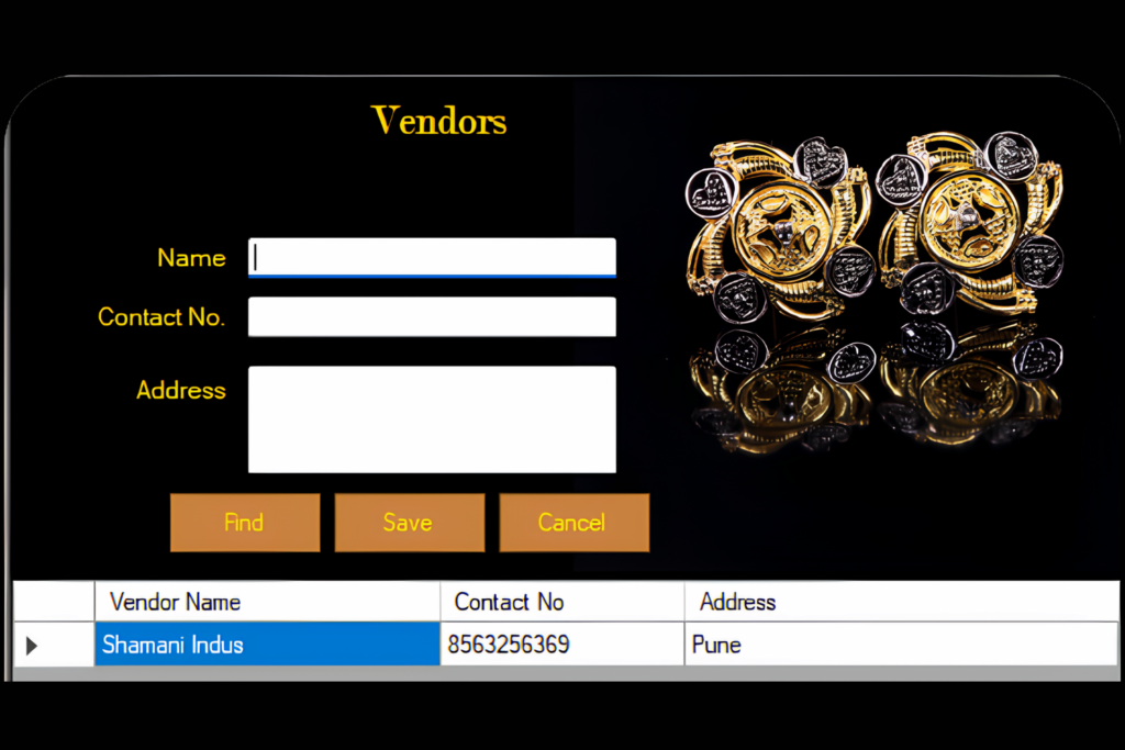 wholesale jewellery managment dashboard